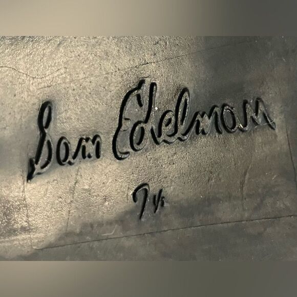 Sam Edelman black leather dark red faux fur topper women’s lace up boots. 7.5 - Picture 8 of 8